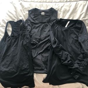 Black workout top bundle!